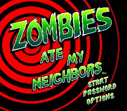 Zombies Ate My Neighbors Title Screen
